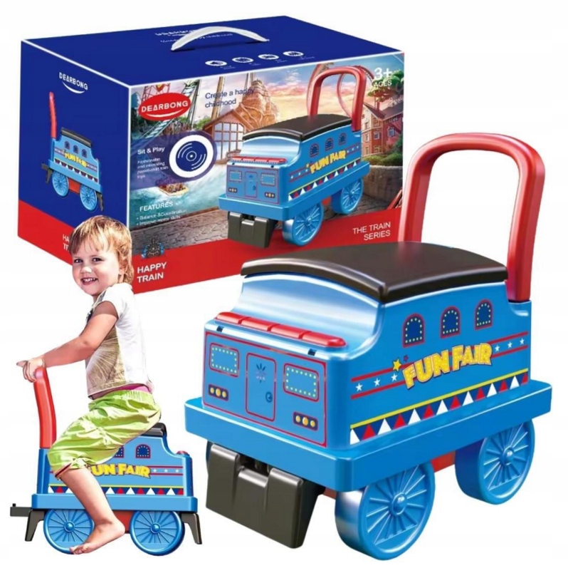 Jeździk Wagonik niebieski