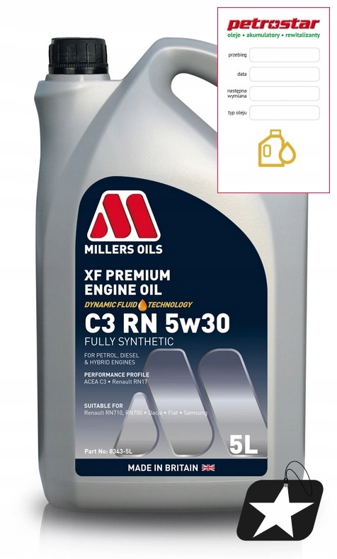 Millers Oils Xf Premium C3 Rn 5W30 5L