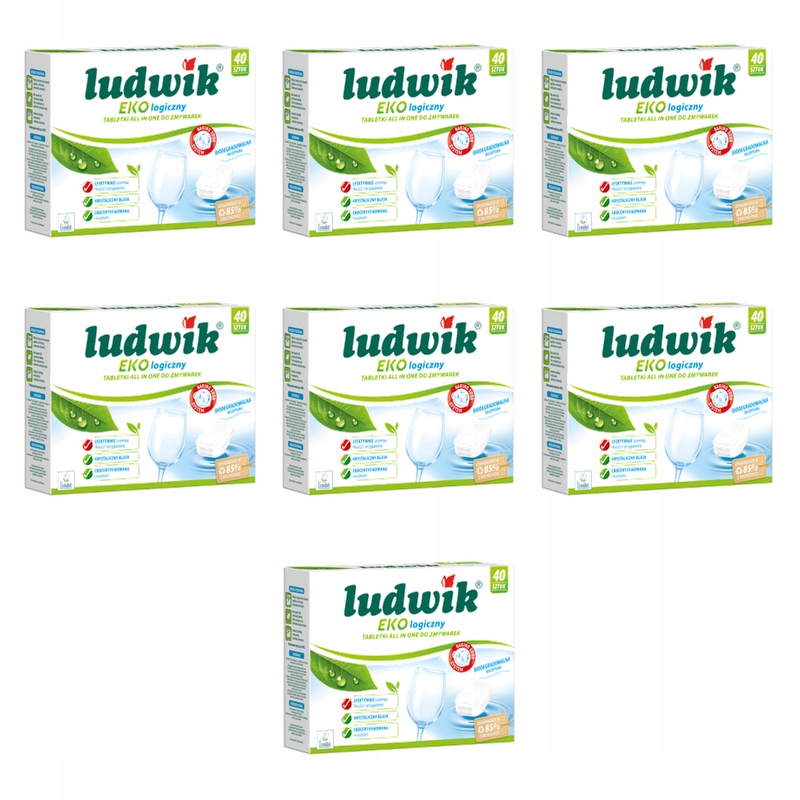 Ludwik Ekologické tablety do myčky nádobí All In One 40 ks X7