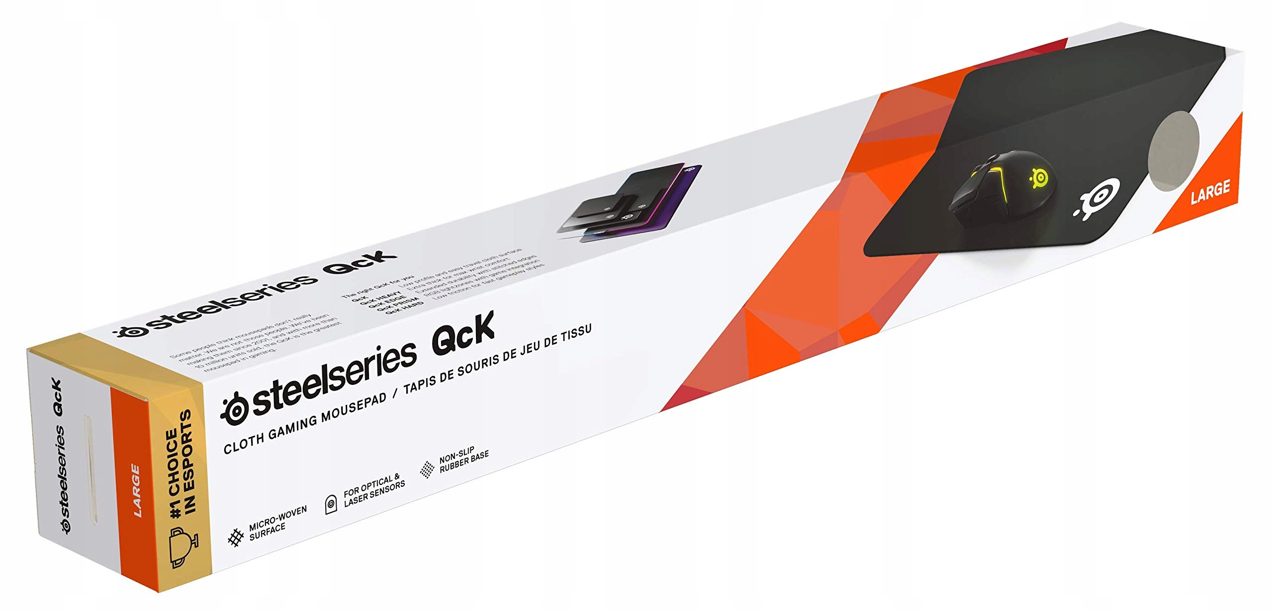 STEELSERIES QCK+ Podkładka Gamingowa Antypoślizgowa Duża Czarna 450x400x2mm — miniatura 5