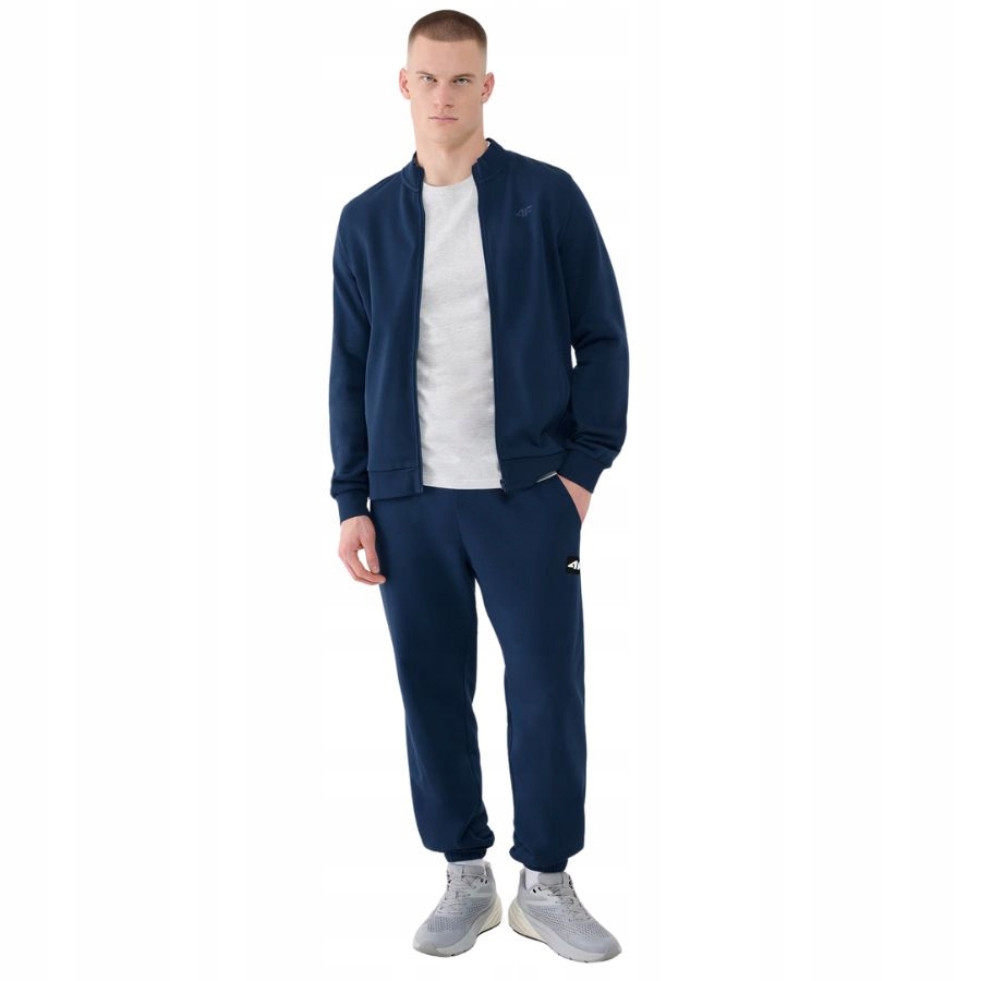 SPODNIE MĘSKIE 4F DRESOWE SPORTOWE JOGGERY DRESY NA CO DZIEŃ Linia regular