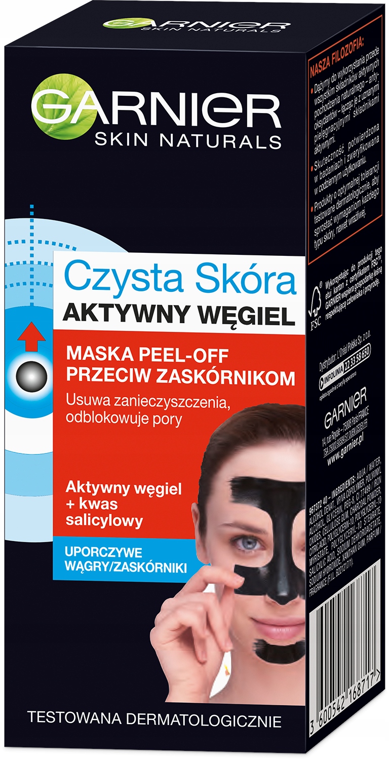 

Garnier Czysta Skóra Maska Peel Off przeciw zaskór