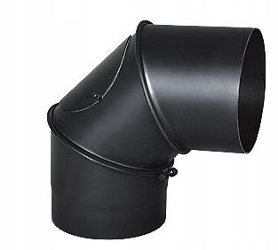 Kolanko Kolano 2mm Dymowe Do Pieca wkładu kominka Fi 180 90st Rewizja