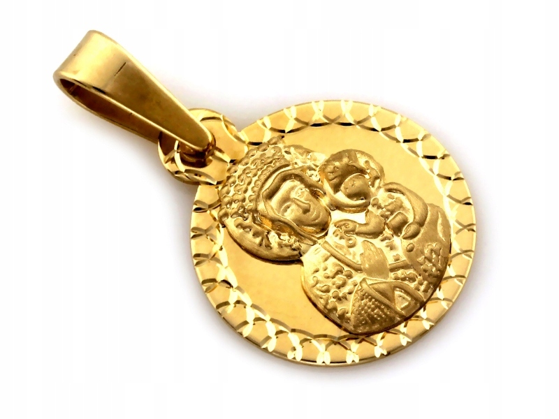 Medailon kulatý zlato 585 14k, váha 0.96g na řetízek, ideální na svaté přijímání