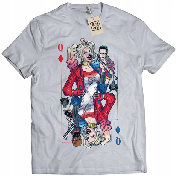 

Koszulka Harley Quinn Batman Joker szara XL