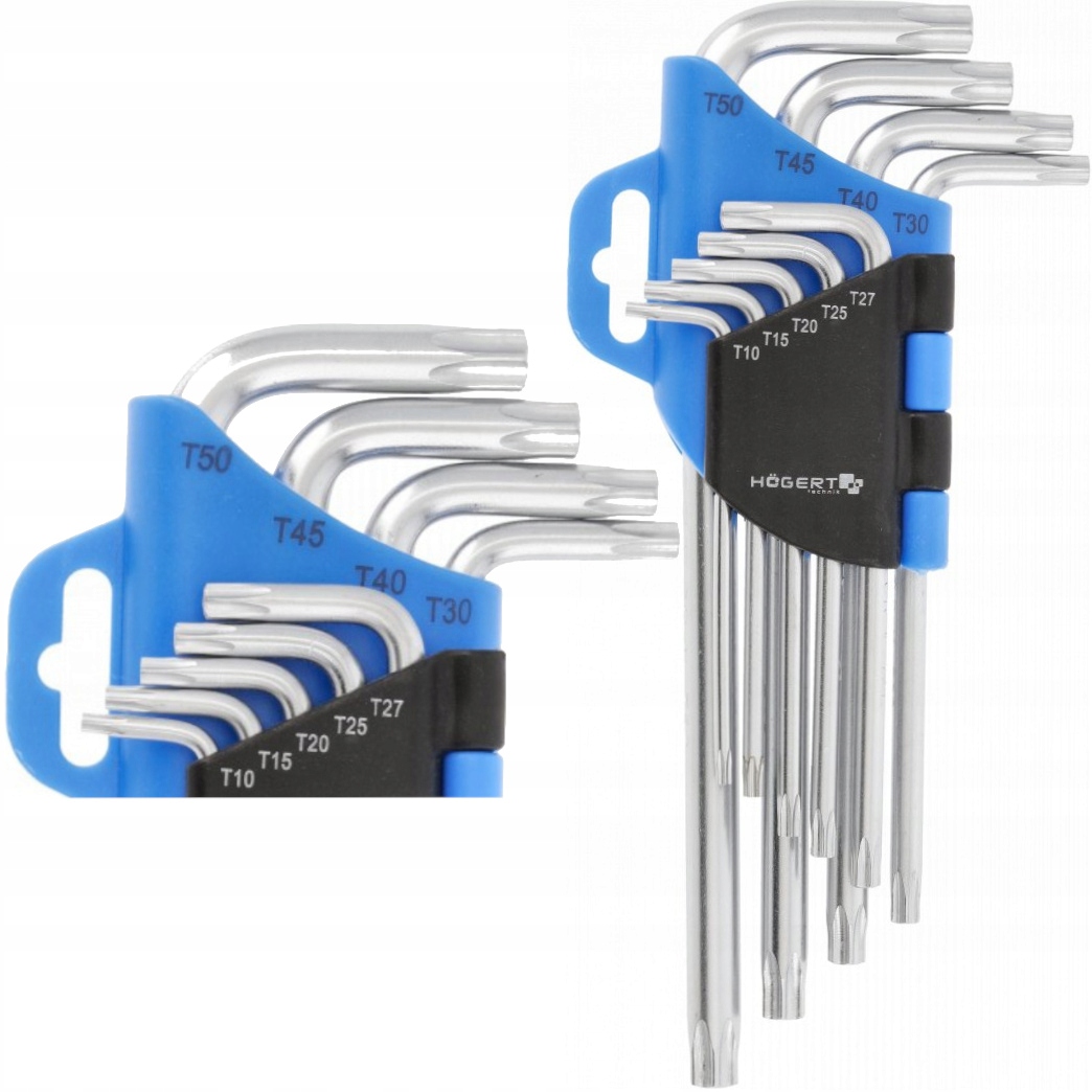 Klucze Tamper Torx CrV Długie 9 Szt.