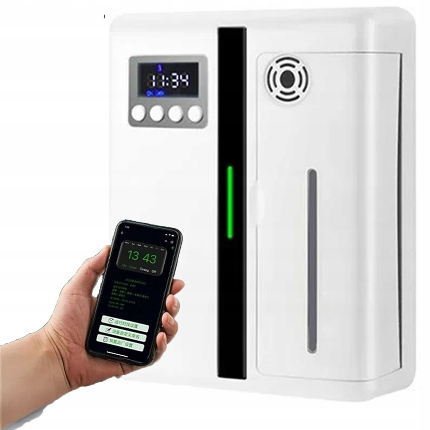 Aróma Difuzér Hotelový 300 m3 Bluetooth Aromatizer na oleje Biely