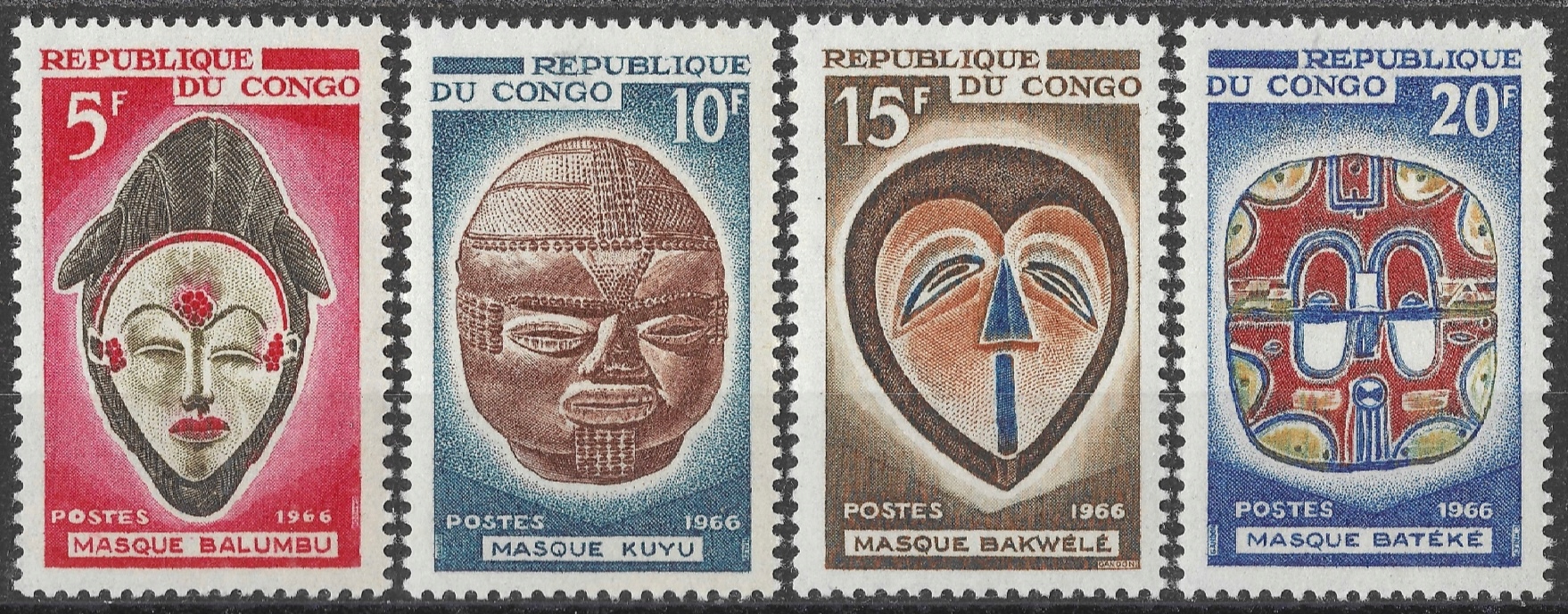 Republika Kongo - kultura** (1966) SW 112-115