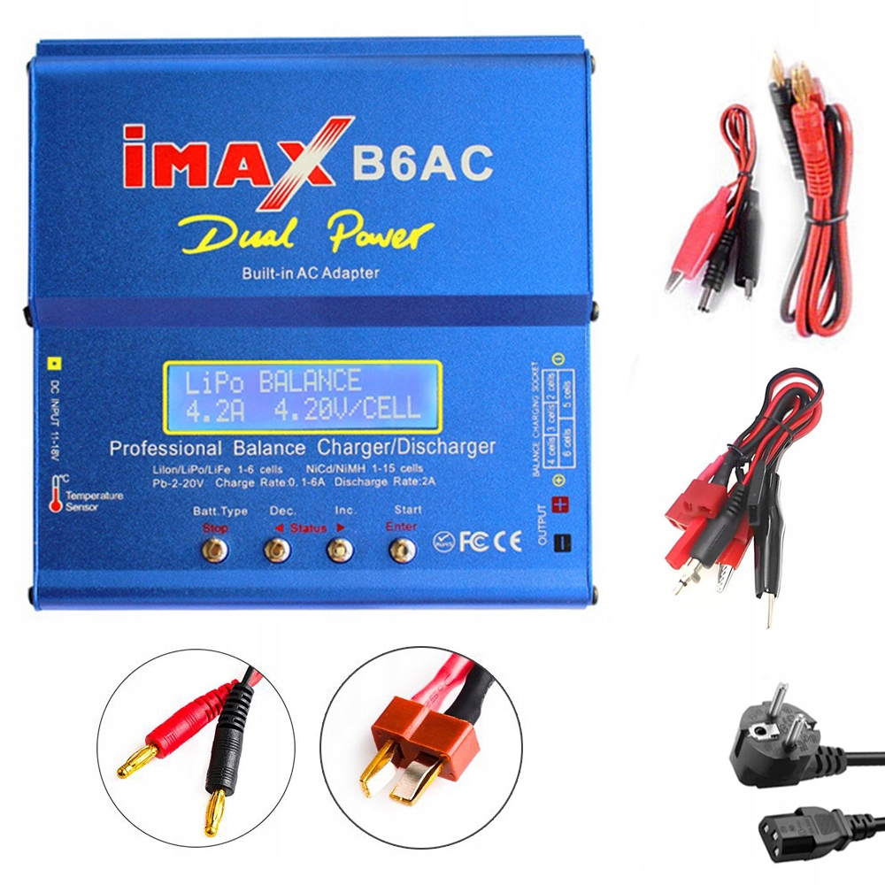 Nabíječka Imax B6AC 80W Napájecí Zdroj Lipo Nimh Lihv S Duálním Balancérem