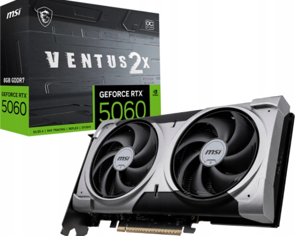 Karta graficzna Msi Rtx 5060 Ventus 2X Oc Edition 8 Gb GDDR7 DLSS4 TORX5