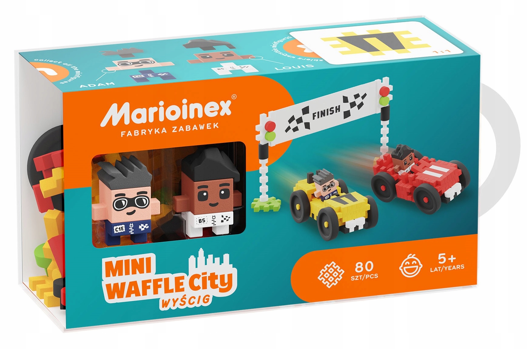 

Klocki Wafle Wyścig City 80 el Waffle Marioinex