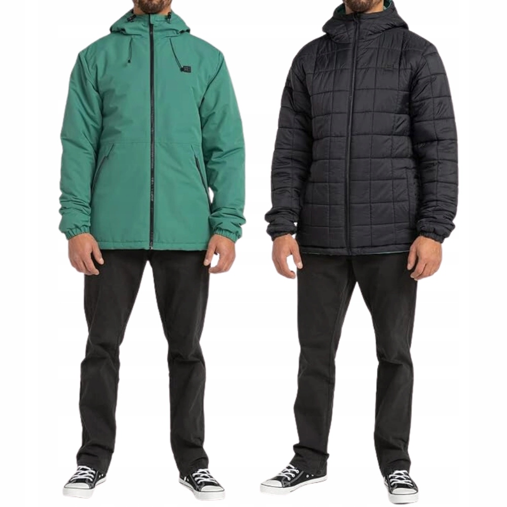 Billabong zateplená zimní bunda s membránou 10K, oboustranná, s kapucí, Xs