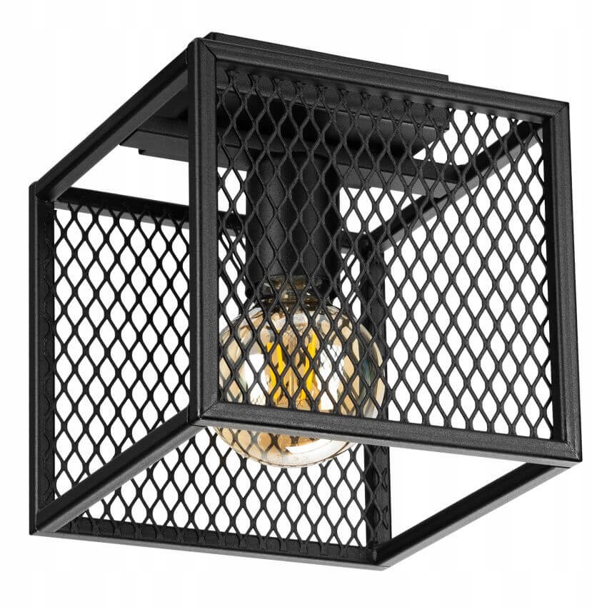 Lampa sufitowa plafon nowoczesna loft e27 led żyrandol czarny Horus Plus