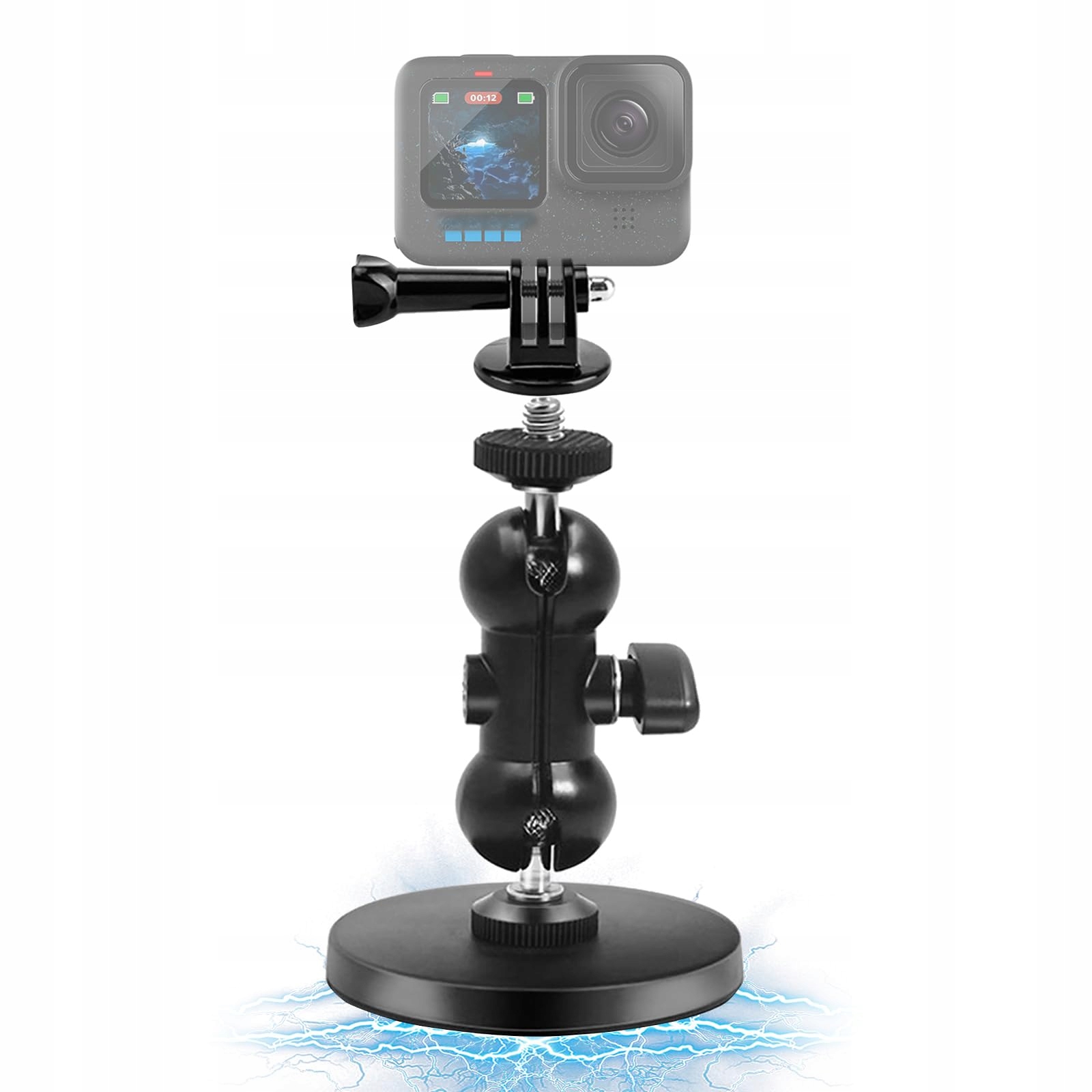 MAGNETYCZNY UCHWYT KAMERY Z 1/4 GWINTEM 360 STOPNI DO GOPRO DJI INSTA360