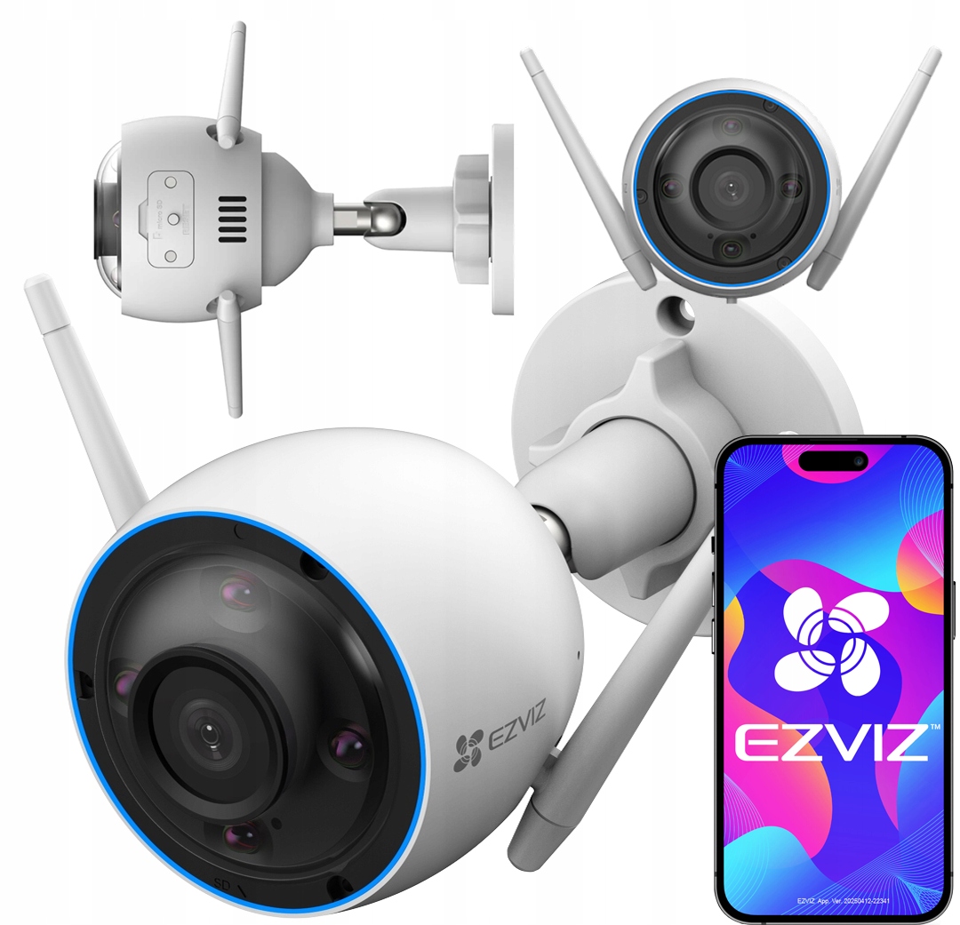 Vonkajšia WiFi kamera 5MPx s Ai analytikou Ezviz H3 3K Farba 24/7