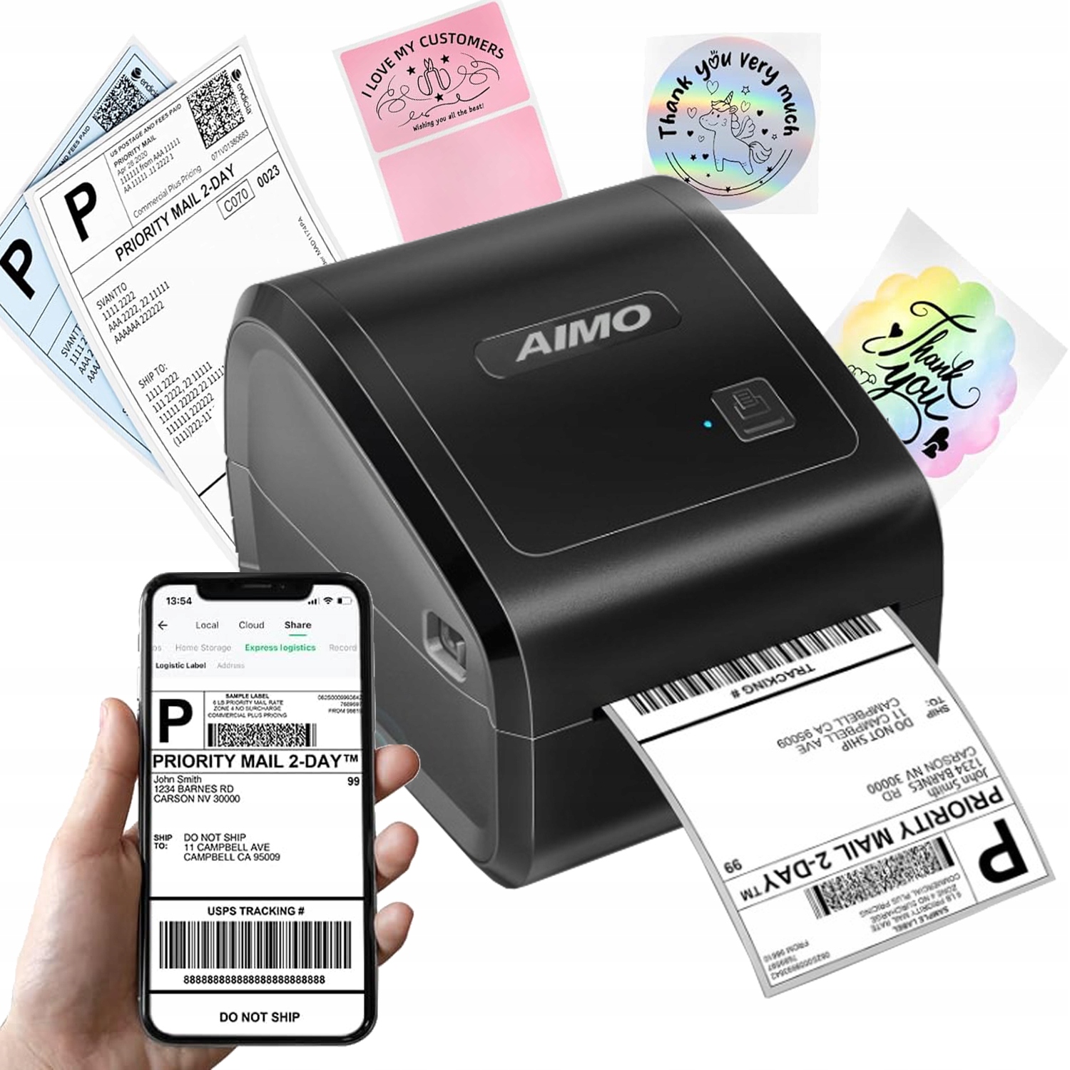 Tlačiareň štítkov Aimo Phomemo D550BT 115 mm Bt Bluetooth Pc Usb kuriérska