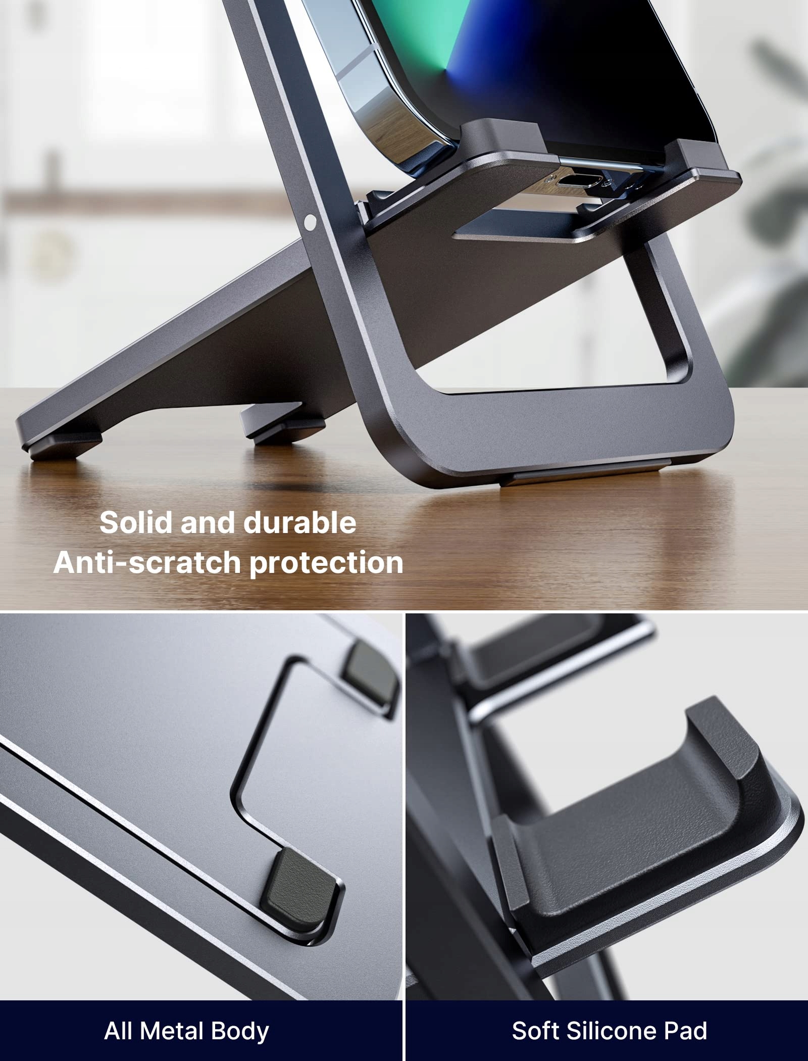 JSAUX Składany Aluminiowy Stojak Na Telefon Kompatybilny Z iPhone Samsung — miniatura 6