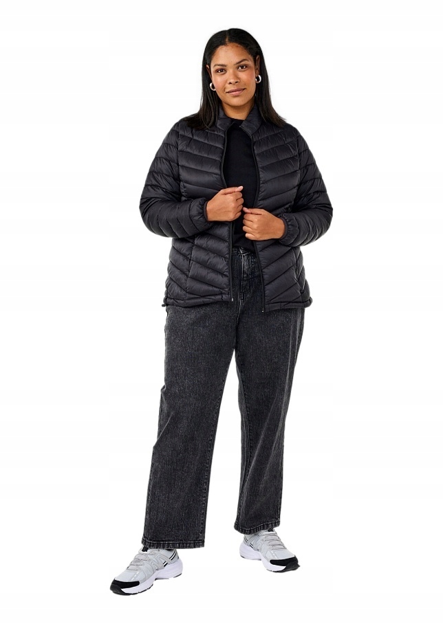 Módní Zizzi Černá Prošívaná Přechodová Bunda 442A 40