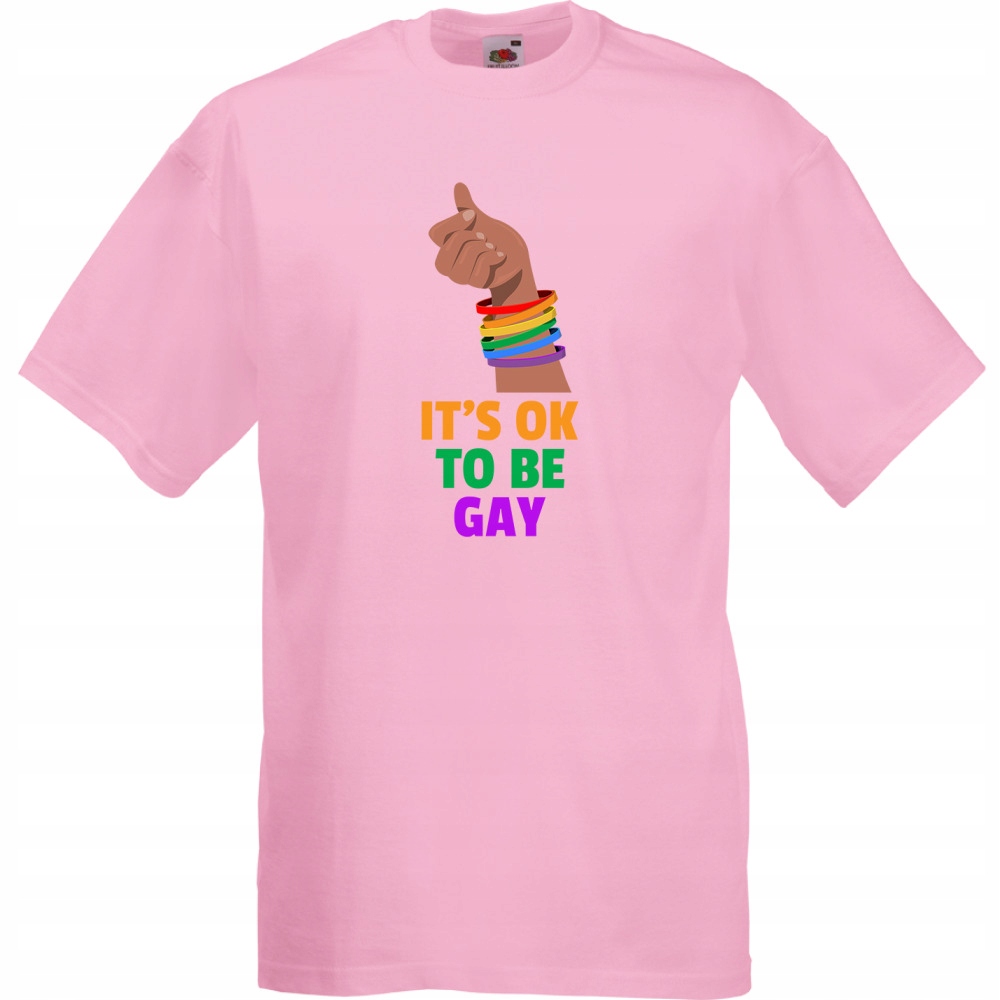 

Koszulka its ok to be gay Lgbt M różowa
