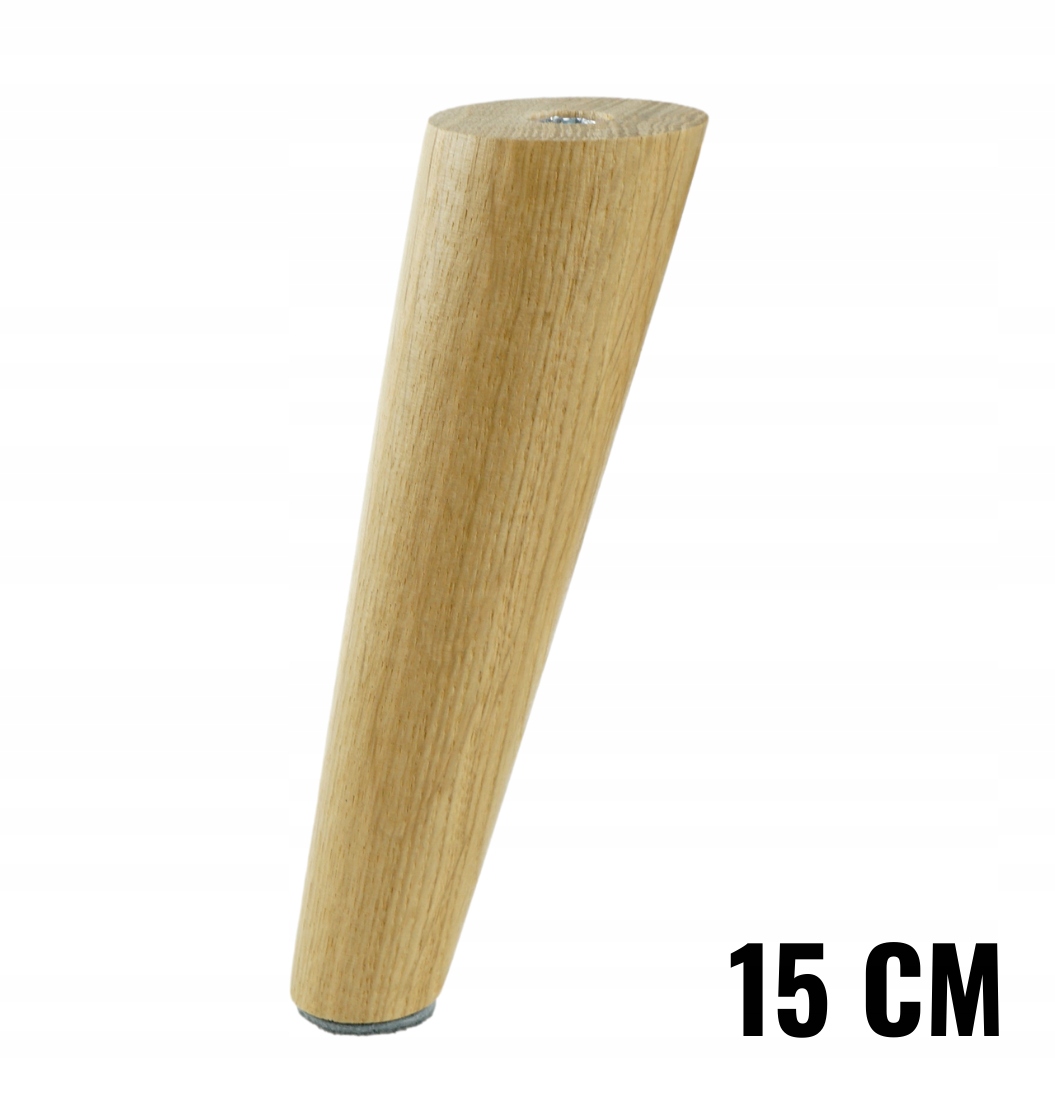 

1x Noga nóżki dębowe 15 cm dąb nóżki skośne lakier