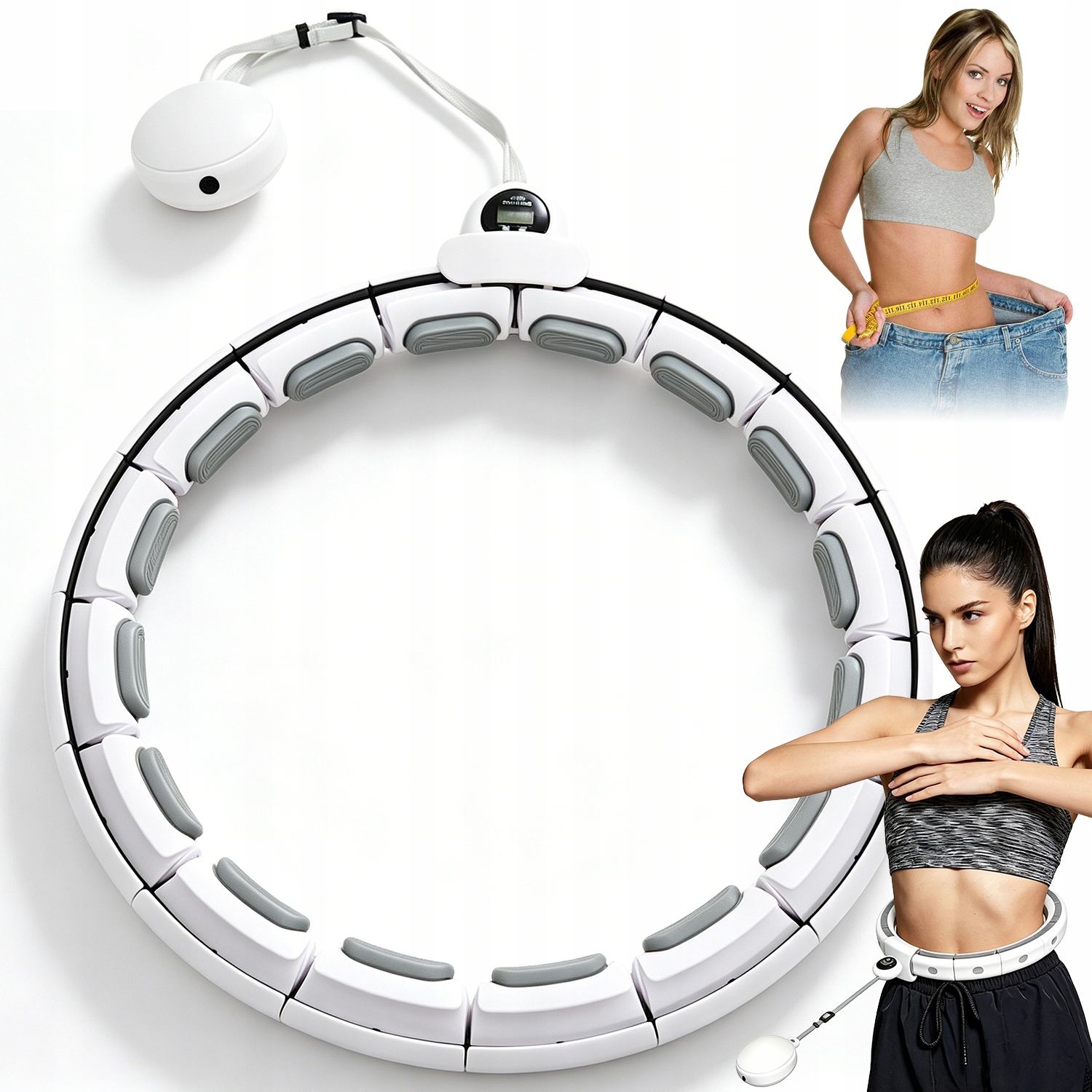 Hula Hoop S Zátěží A Výstupky Demontáž Hubnutí Masáž Počítadlo