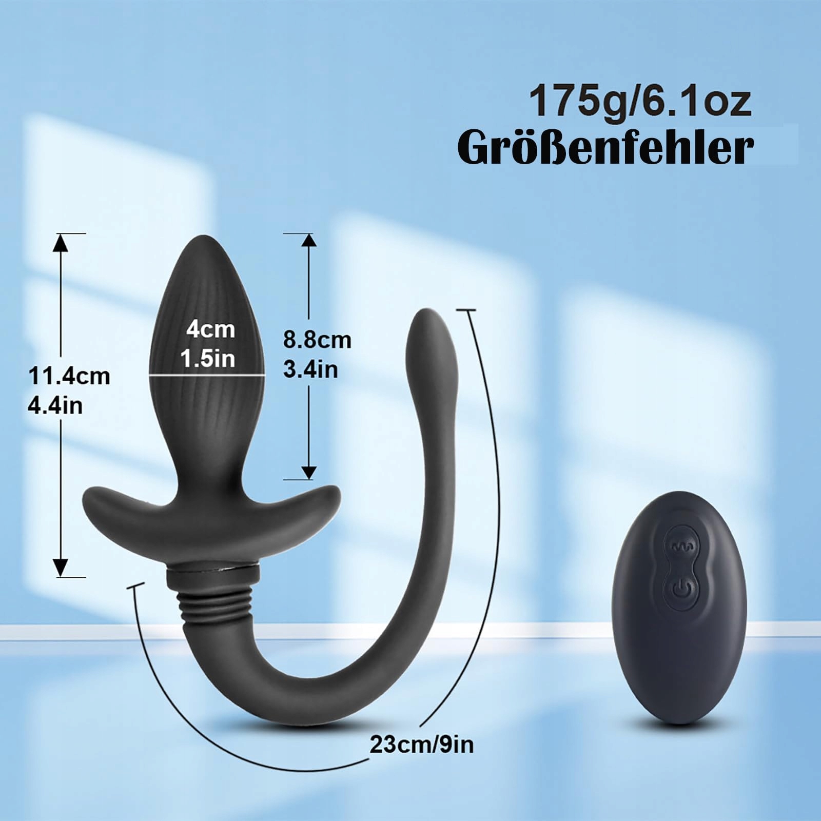 TDLPLUS Wibrujący Silikonowy Korek Analny Ogon Psa BDSM Wodoodporny — miniatura 3