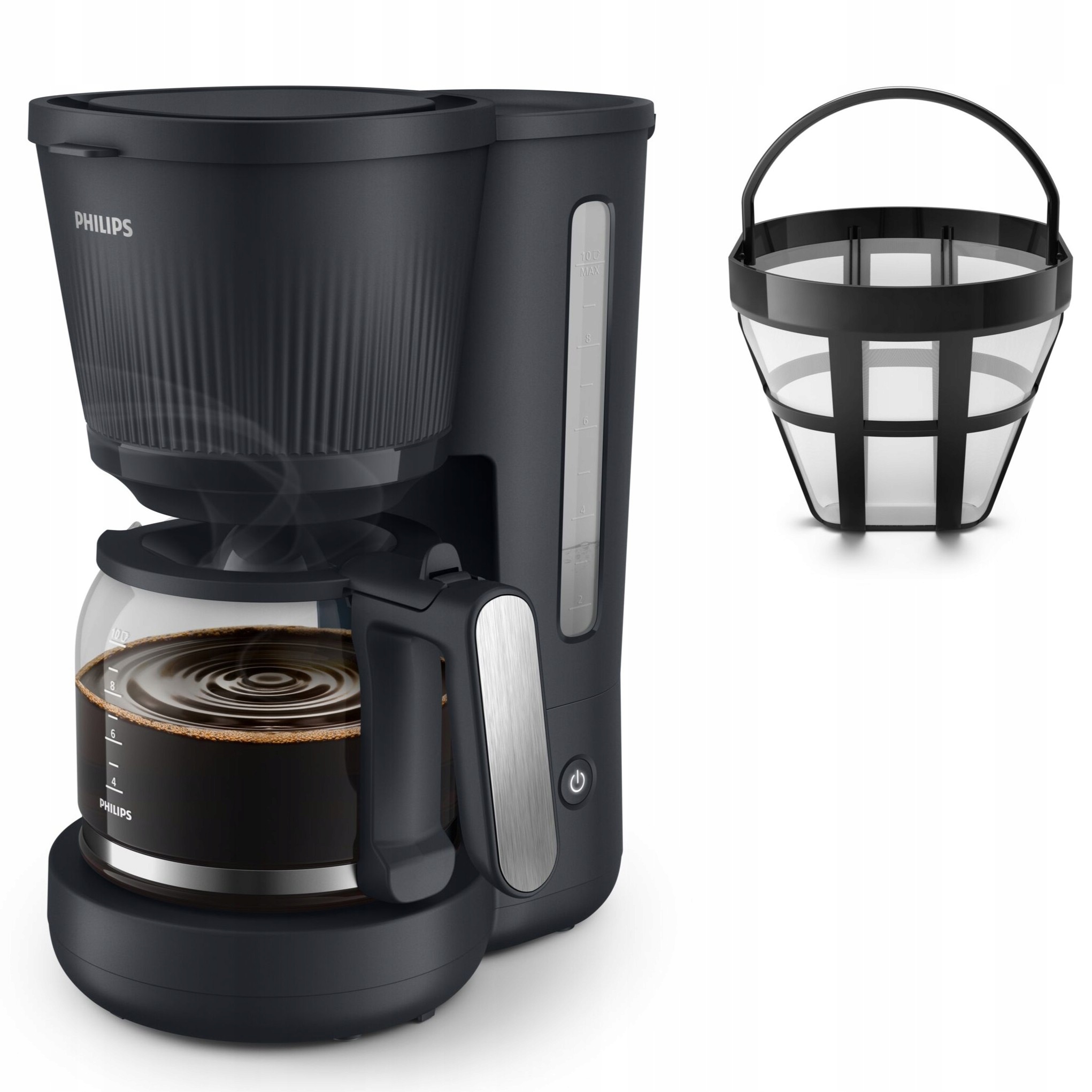 Ekspres do kawy przelewowy Philips Seria 3000 1,25l 1080W czarny HD7411/90