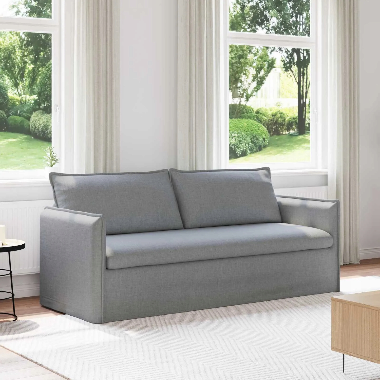 vidaXL Pohovka Světle šedá 196 x 82 x 85 cm textil