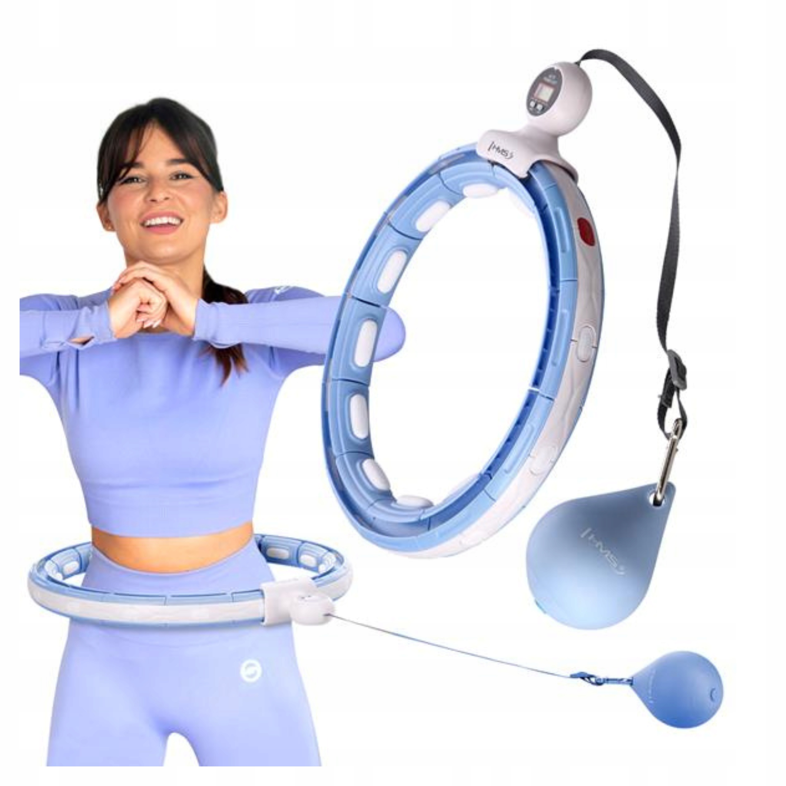 Zeštíhlující hula hoop nastavitelný s závažím a výstupky HHM15 Hms