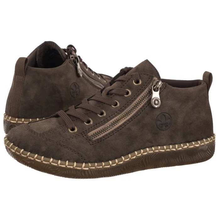 Dámské polobotky Rieker Hnědé N2414-25 Brown