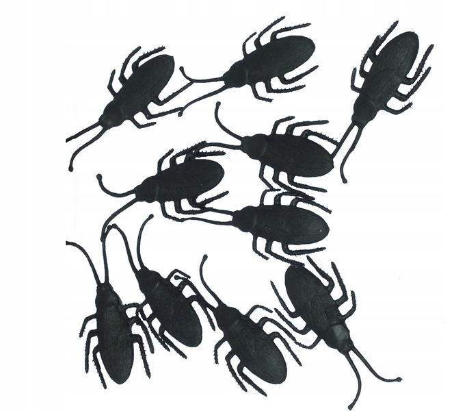 DEKORACJA SZTUCZNE CHRZĄSZCZE 10 SZT HALLOWEEN