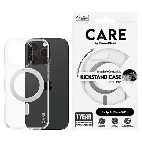 Puzdro Care od PanzerGlass s výklopným stojanom pre iPhone 16 Pro 6,3"