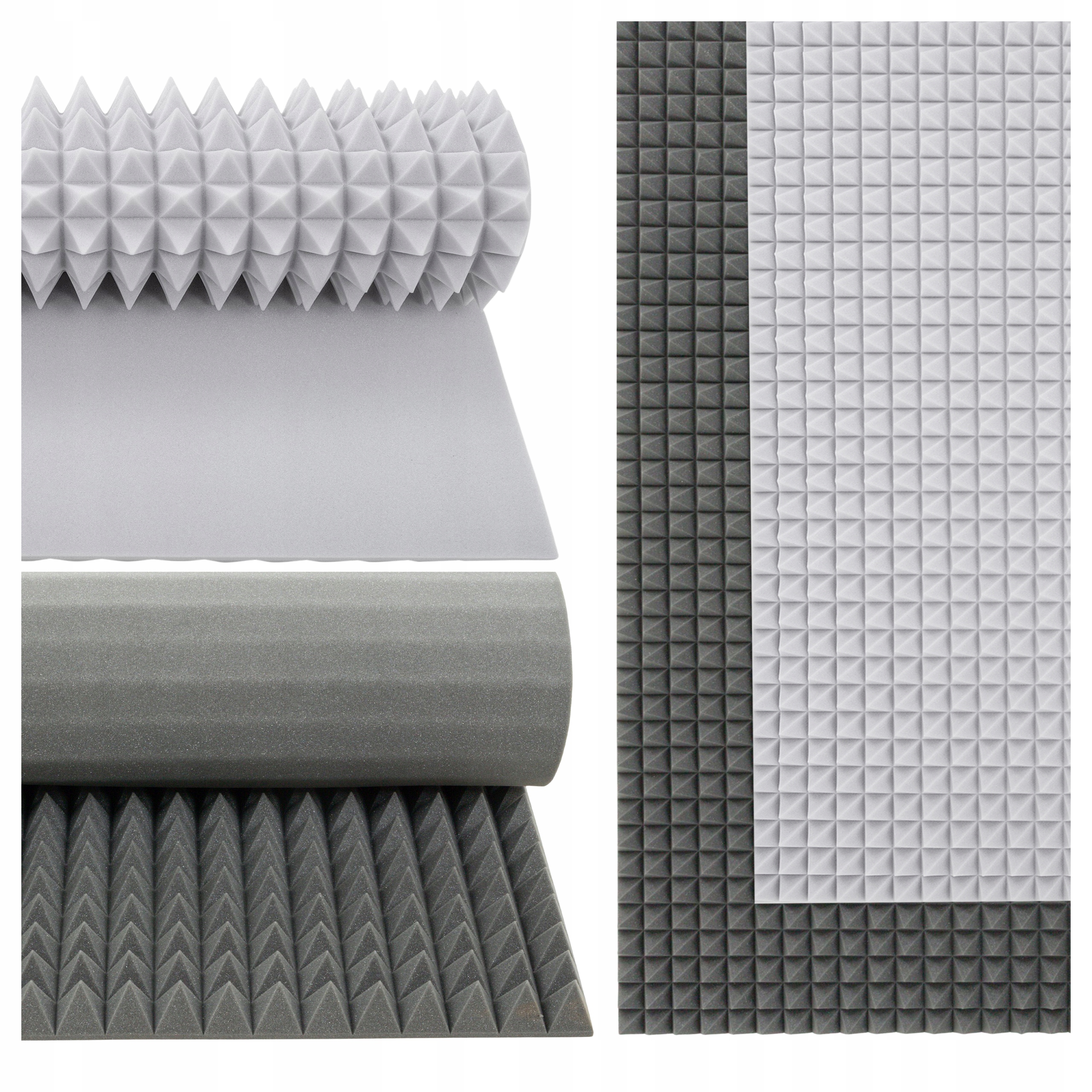 Akustická pěna pyramida 7 cm pohlcující zvuk v podcastovém pokoji