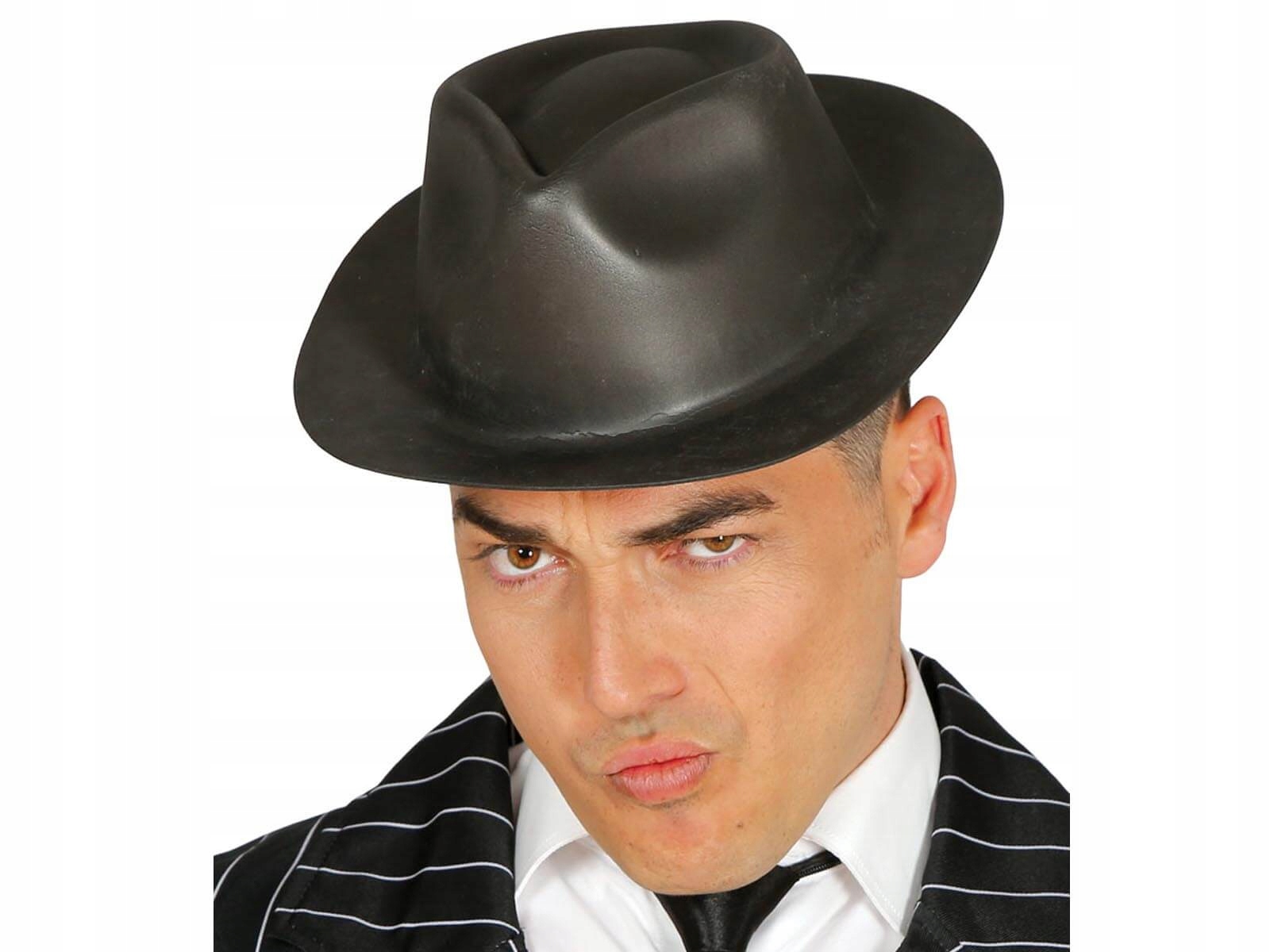 

Kapelusz gangstera czarny lateksowy