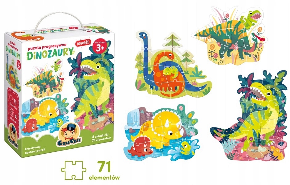 

Dinozaury puzzle progresywne 3+ CzuCzu