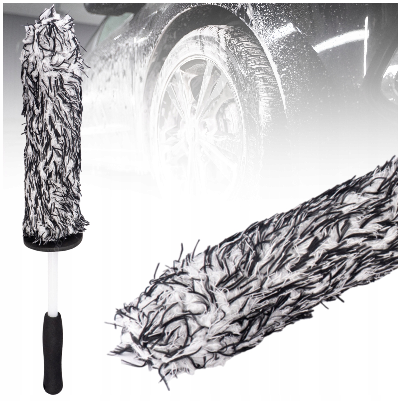 Detailingowa Szczotka Do Mycia Czyszczenia Felg Kół Kołpaków Długa 44CM