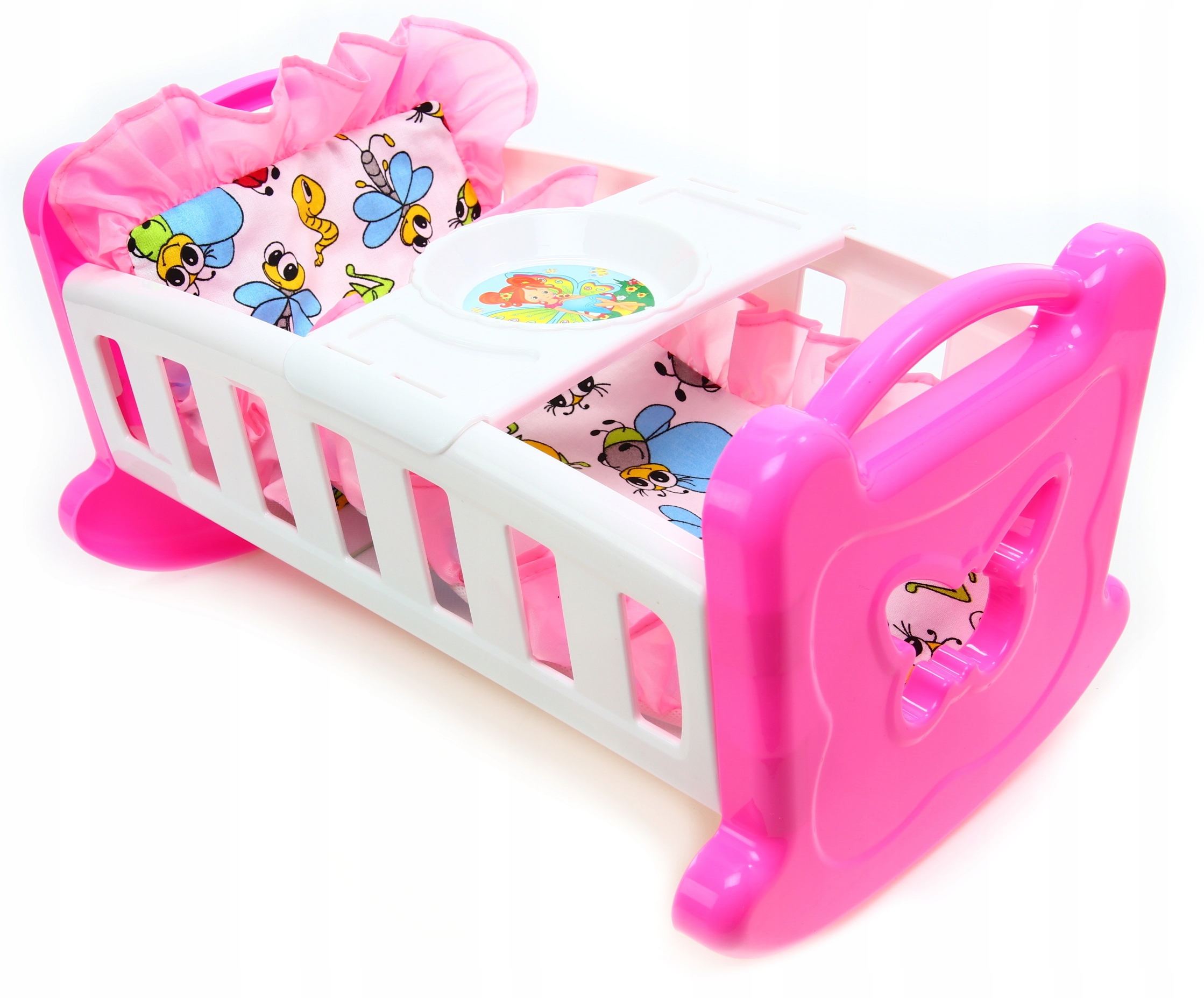 

Łóżeczko Kołyska dla lalki lalek Pościel Tacka