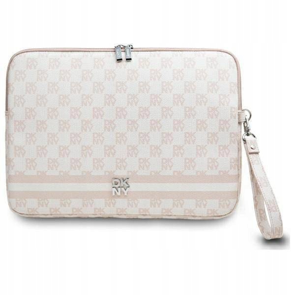 Obal na notebook Dkny Sleeve s kostkovaným vzorem a potiskem pruhů 14"