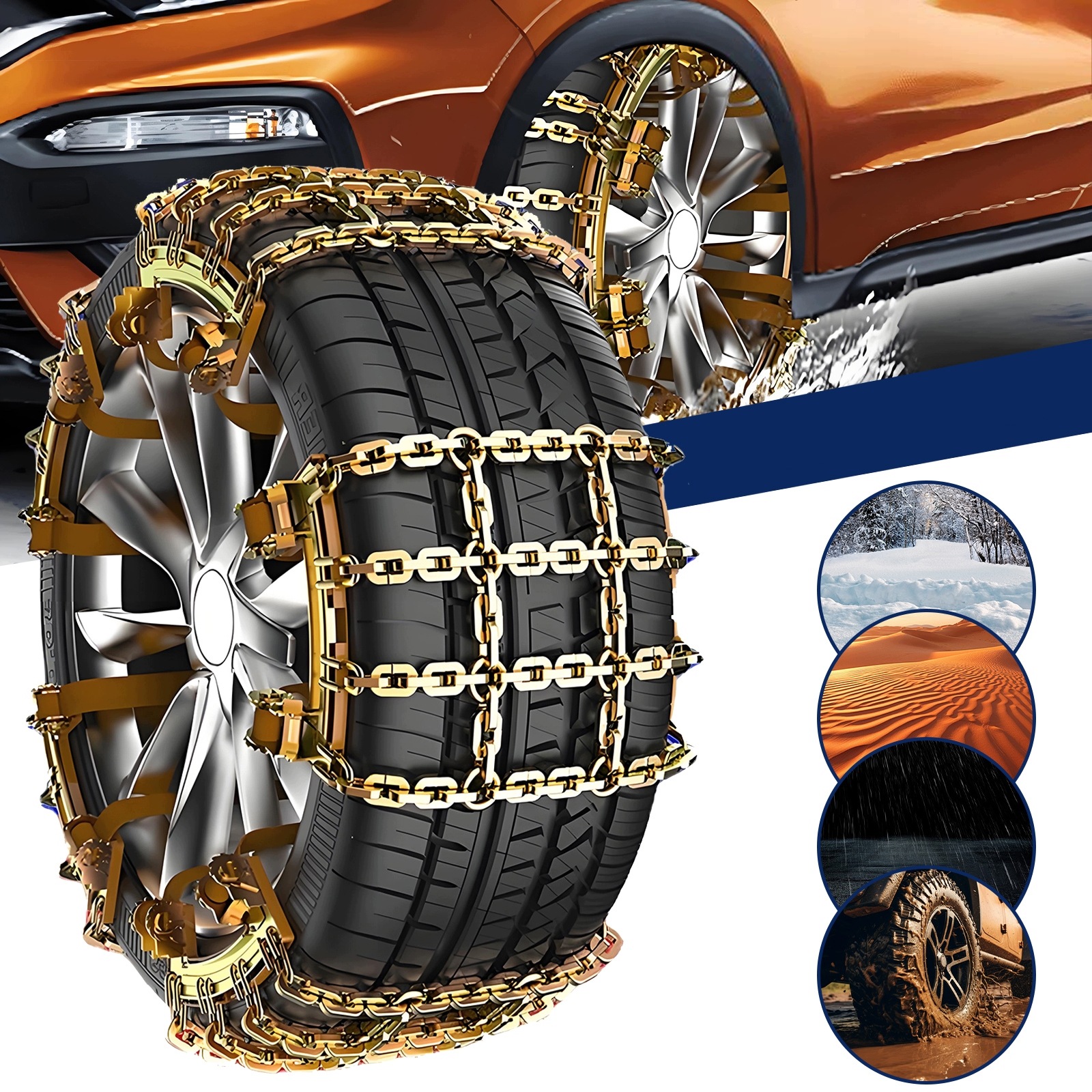 Sněhové Řetězy Kovové Univerzální Na Kola Auta Suv Osobní Automobily