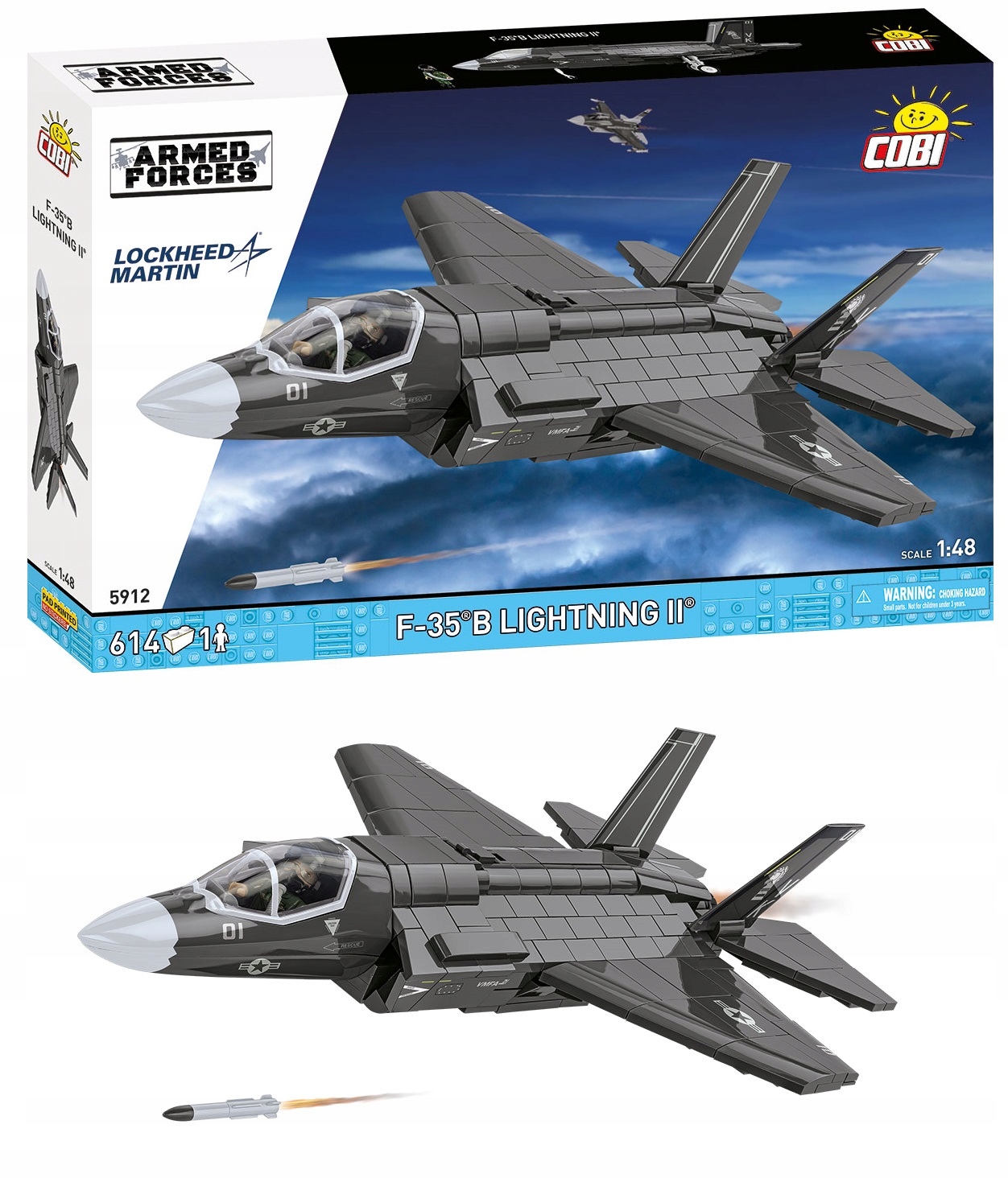 Klocki Cobi 5912 myśliwiec bojowy F-35B Lightning II samolot wielozadaniowy