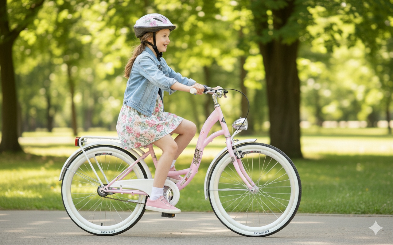 Rower dla dziewczynki Miejski Mexller Village 24 Shimano 3 biegi Różowy Materiał ramy stal