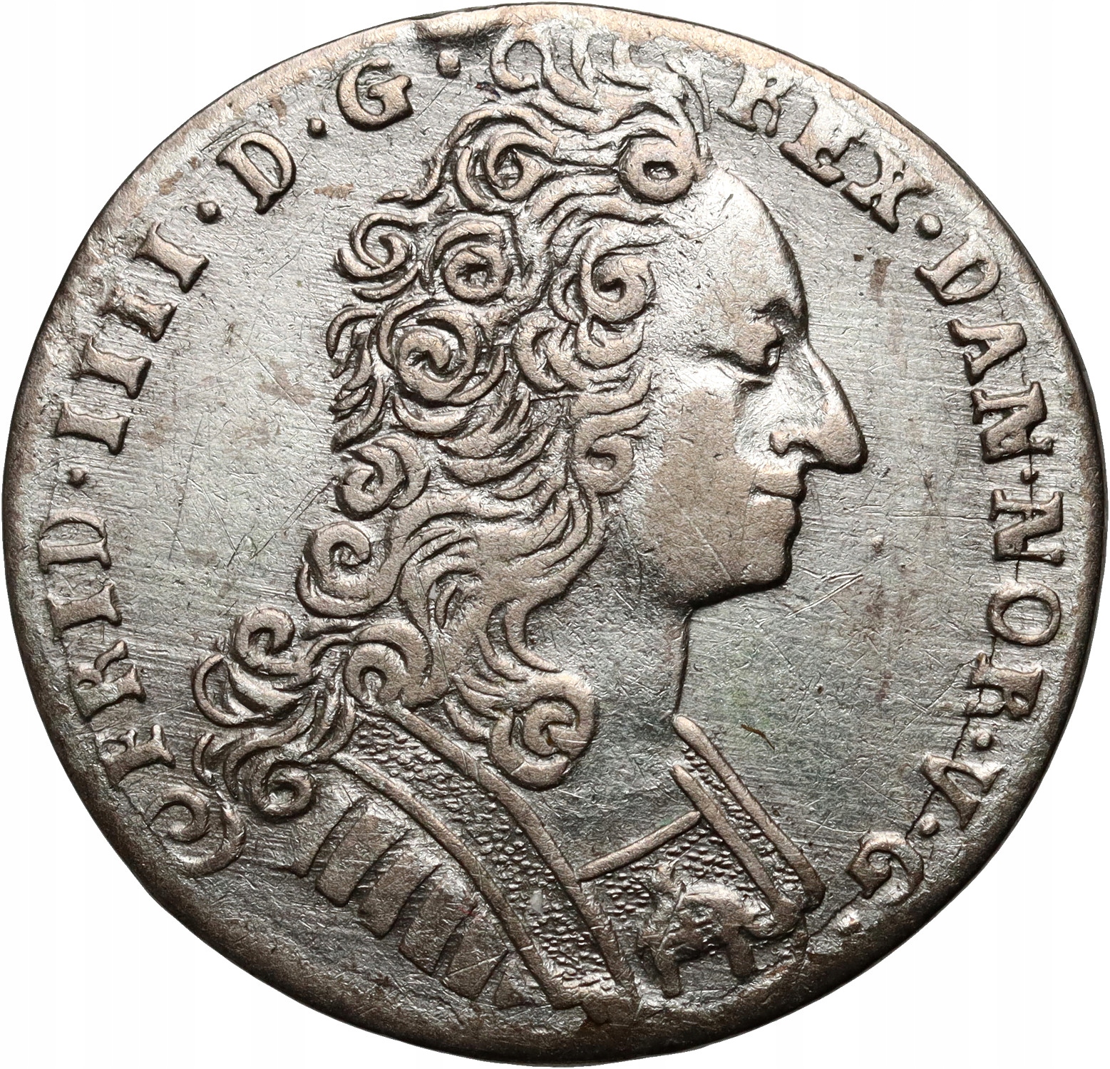 #B11# Dania, Fryderyk IV, 8 skilling 1729
