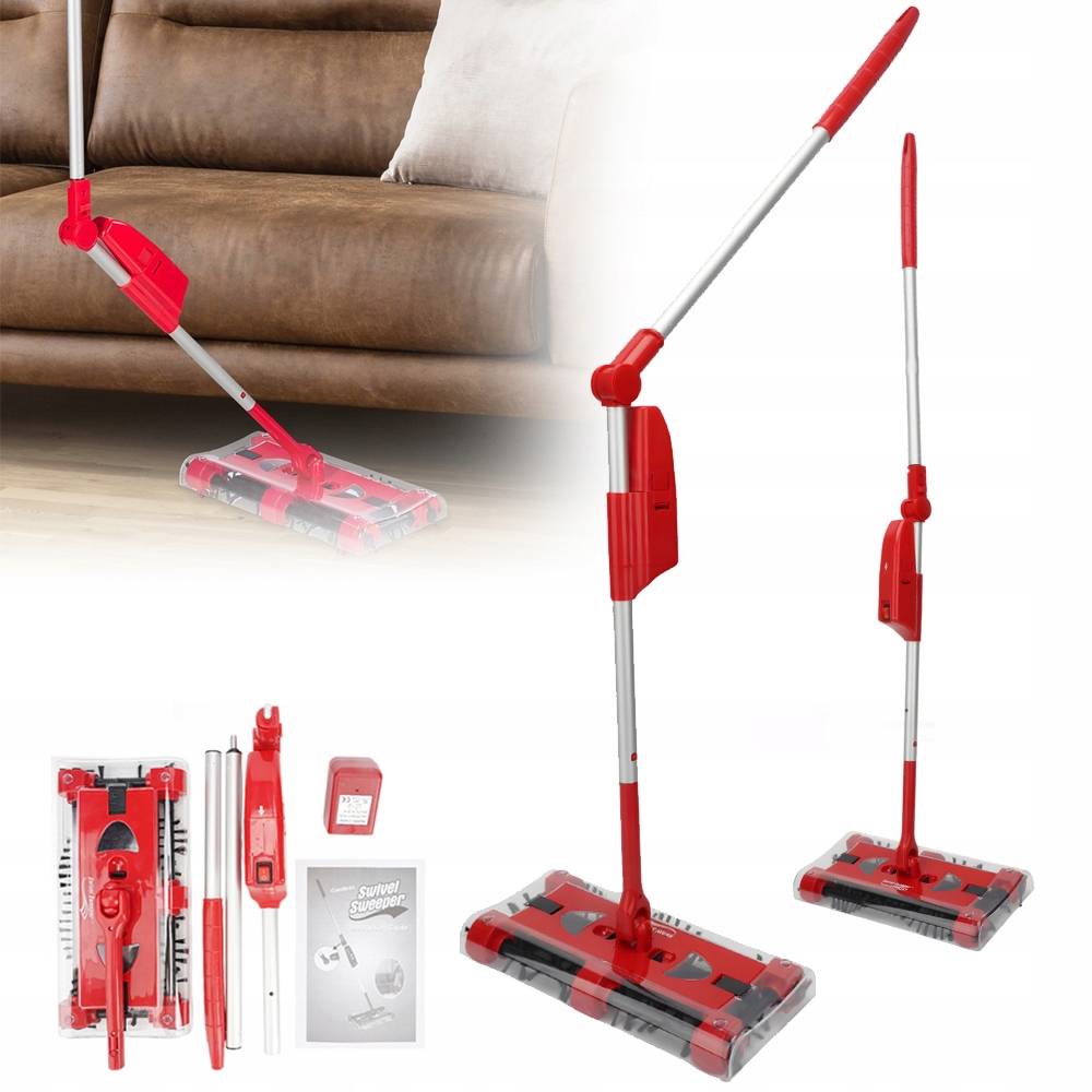 Mechanický vertikální bezsáčkový kartáč pro nízký nábytek a zákoutí