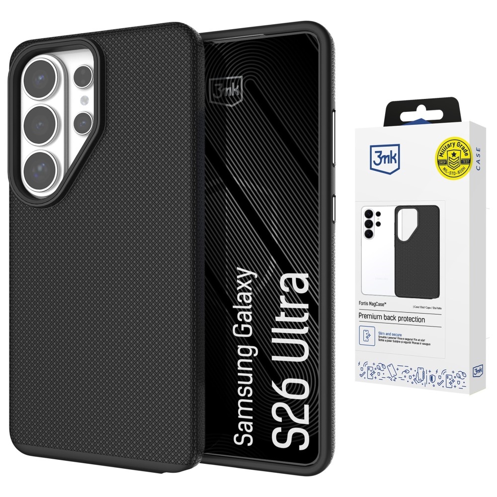 Etui 3mk Fortis MagCase na Samsung Galaxy S26 Ultra czarne 3mk Protection