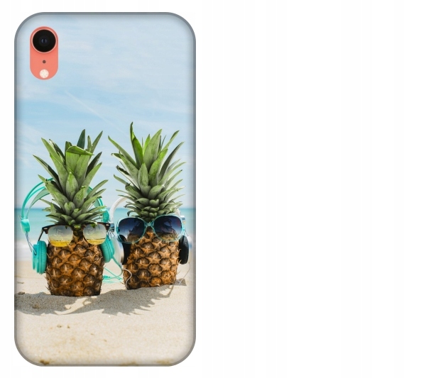 

Etui pokrowiec iPhone Xr Ananas w okularach lato