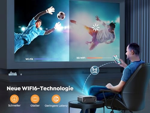 YABER Projektor Full HD 1080P 4K WiFi6 Bluetooth 28000 Lumen 300 Cali — miniatura 5