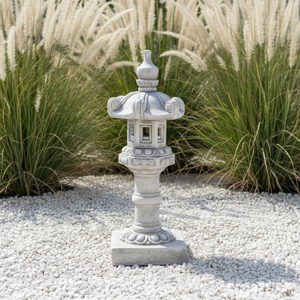 Zahradní figurka Lampa jednoduchá H: 80 cm betonová