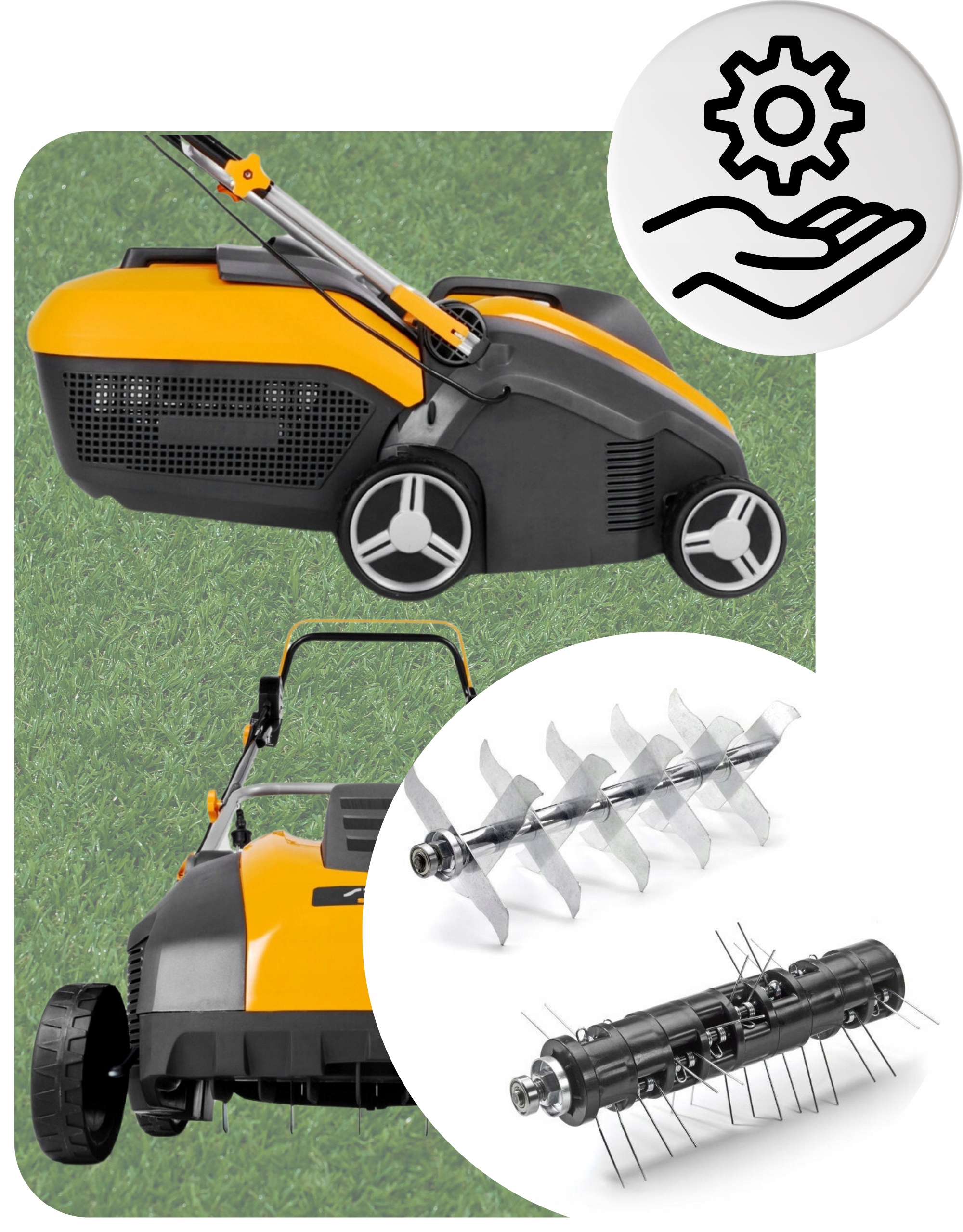 WERTYKULATOR AERATOR ELEKTRYCZNY STIGA 38CM DO AERACJI NATLENIANIA TRAWNIKA Moc silnika spalinowego 2 KM