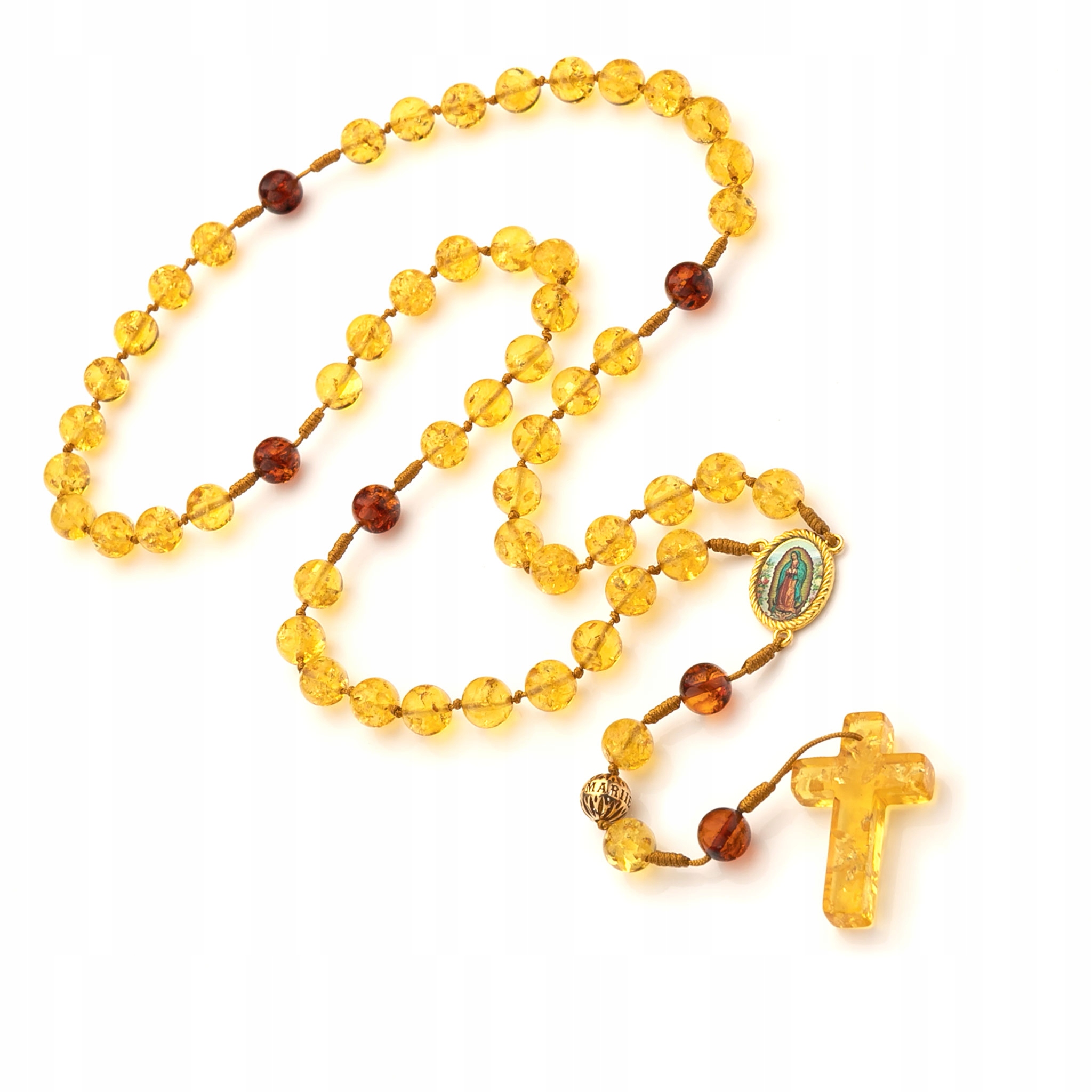 Růženec s medailonkem Marie|Burštýn|Logo Mariiel|