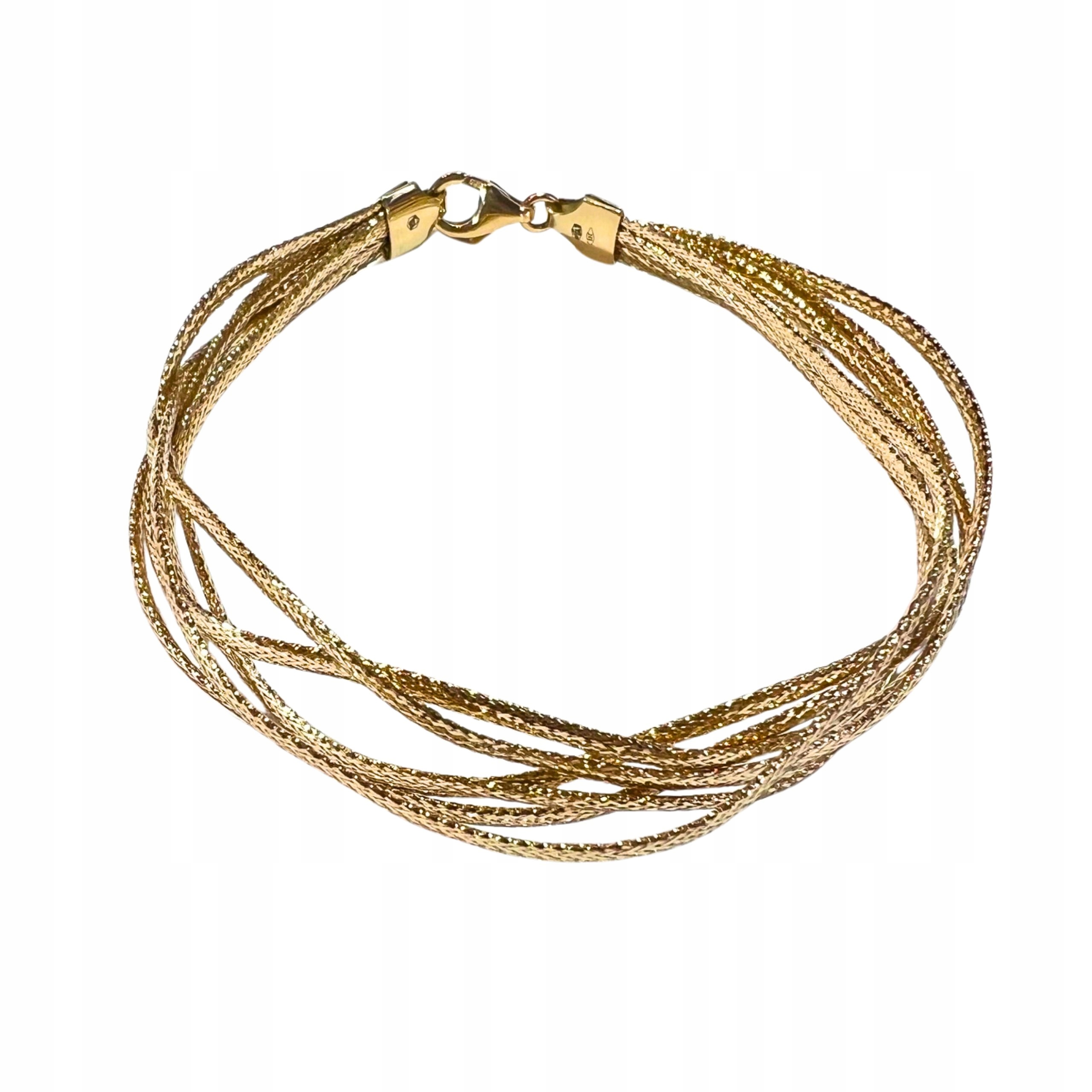 Jemný Dámský Zlatý Náramek Elegantní, Stylový, Elastický, Ryzost 585